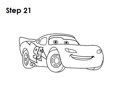 How to Draw Lightning McQueen 21 Draw Lightning Mcqueen, Mcqueen Drawing, Lightning Mcqueen Drawing, Draw Lightning, How To Draw Lightning, Mc Queen Cars, Car Drawing Easy, Disney Sleeve, Cars Coloring