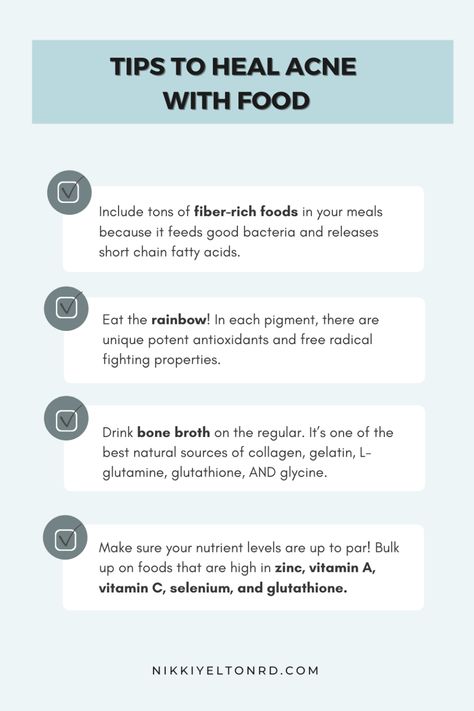 Remember, acne has very little to do with hygiene and much more to do with imbalances in the body. Every case is different and it’s not always as simple as “heal your gut, heal your skin,” but your gut microbiome does play a very important role in skin health. #nikkiyeltonrd #functionalmedicine #guthealth #acne #skinhealth #clearyourskin #acnegutconnection #acneandguthealth #skinmicrobiome #acneandfood #healyourskin Most Nutrient Dense Foods, Heal Your Gut, Gi Tract, Fiber Rich Foods, Gut Microbiome, Eat The Rainbow, Nutrient Dense Food, Immune Response, Functional Medicine