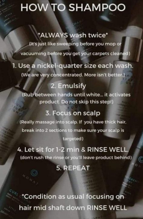 Instructions on how to properly wash with Monat Premium Hair Care products. Hair Washing Routine, Insta Quotes, Business Graphics, Wash Hair, Hair Quiz, Hair Quotes, Monat Hair, Ipl Hair Removal, Washing Hair