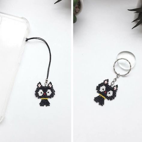 Excited to share the latest addition to my #etsy shop: Black Cat Keychain,Beaded Kitten Accessory,Black Cat Charm,Phone Charm #black #blackcatkeychain #kittenaccessory #blackcatcharm #beadedblackcat #phonecharm #blackcatforphone #blackcataccessory #catphonemascot https://etsy.me/3Rds5lY Beaded Cat Keychain, Black Cat Keychain, Kitten Accessories, Keychain Beaded, Charm Phone, Cat Bead, Bead Charms Diy, Cat Keychain, Thread Bracelets