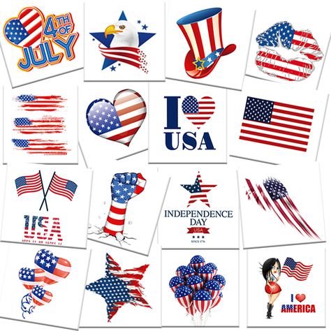 Fourth of July Tattoos, 20 sheets American Flag Temporary Tattoos, USA face tattoos, Red White Blue tattoos stickers, 4th of July, Independence Day, Memorial Day, Patriotic Theme Party Supplies July Tattoos, Blue Tattoos, Usa Stickers, Patriotic Tattoos, Usa Party, American Flag Stars, Blue Tattoo, Face Tattoos, Tattoo Stickers