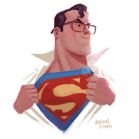 Cartooning People, Superman Illustration, Superman Drawing, Character Design Illustration, Superman Art, Procreate Ipad Art, Art Cartoon, Illustration Character, Character Design Animation