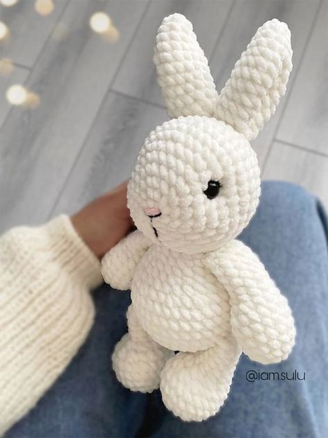 23 Cute Crochet Bunny Patterns to Make - Easy Amigurumi Tips Easy crochet toys #easycrochettoys #crochet #crochettoy #crochetpattern #crochetpatterns 5.28 Crochet Plush Bunny Free Pattern, Free Crochet Plushie Patterns Bunny, Simple Bunny Crochet Pattern, Floppy Bunny Crochet Pattern, Chubby Bunny Crochet Pattern, Crochet Cat Toys, Doll Amigurumi Free Pattern, Crochet Toys Free Patterns, Crochet Animal Amigurumi