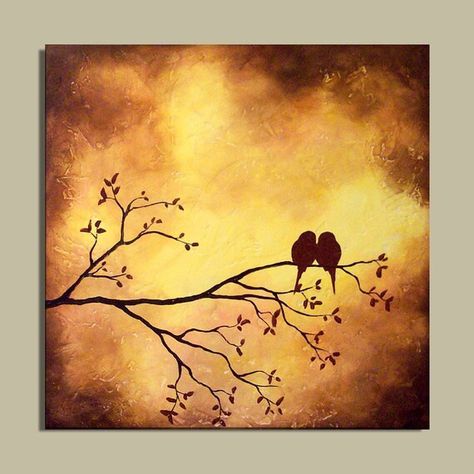 Lovebirds tattoo Coffee Painting Canvas, Mini Canvas Painting Ideas, Coffee Art Painting, Canvas Painting Ideas For Beginners, Painting Ideas For Beginners, Canvas For Beginners, Canvas Painting Ideas, Coffee Painting, Easy Canvas Painting