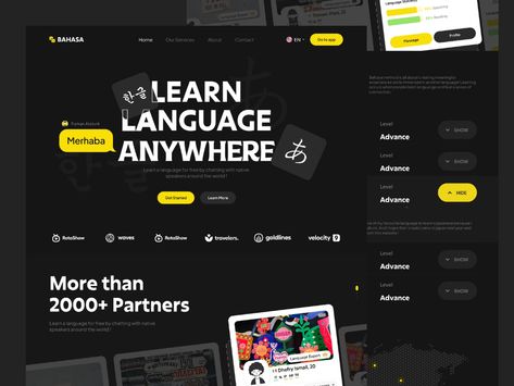 Language Levels, Business Writing, Web Inspiration, Web Layout Design, Language Learners, Ui Inspiration, Web Layout, Website Inspiration, Web App Design