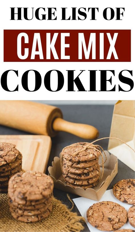 50 Cake, Cake Mix Cookie, Cake Box Cookies, Recipes Using Cake Mix, Chocolate Cake Mix Cookies, Boxed Cake Mixes Recipes, Cake Mix Desserts, 50th Cake, Boxed Cake