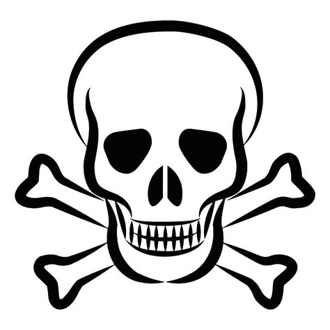 Skull Vinyl Decal - various sizes and colors - colours Crossbones Tattoo, Tattoo Coloring Pages, Skull Coloring Pages, Cross Bones, Free Clipart, Skull And Crossbones, Skull And Bones, Free Clip Art, Color Tattoo