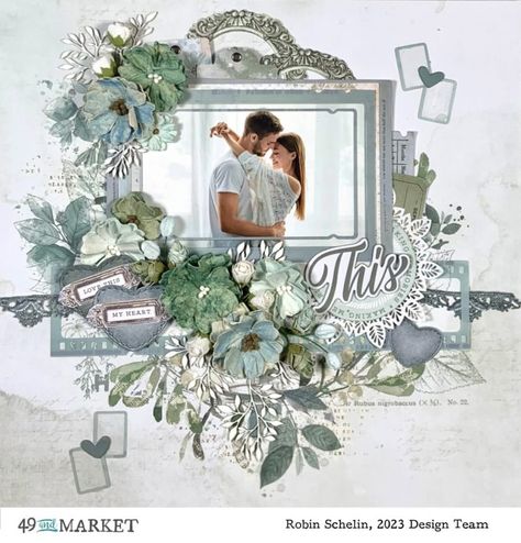 49 And Market Tranquility Layouts, 49 And Market Moonlit Garden, 49 And Market Scrapbook Layouts, 49 Market Scrapbooking Layouts, 49 And Market Layouts, Wedding Scrapbook Ideas, Travis Wedding, Wedding Layouts, Wedding Album Scrapbooking