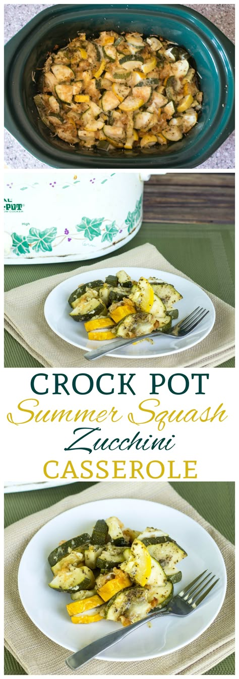 Low Carb Crock Pot, Zucchini And Yellow Squash, Crockpot Side Dishes, Yellow Squash Casserole, Ketogenic Recipes Dinner, Vegetarian Crockpot Recipes, Crock Pots, Squash Casserole, Low Carb Side Dishes