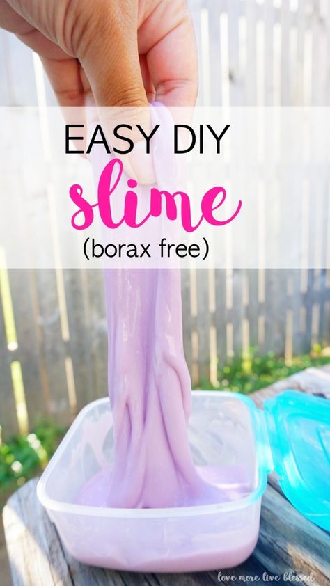 Slime Using Borax And Glue, Slime With Borax And Glue Shaving Cream, Fun Slimes To Make, Slime With Borax Recipes, Make Slime With Borax And Glue, Clear Slime Recipe With Borax And Glue, Slime Recipe Easy Borax And Glue, Borax Slime Activator Recipe, Butter Slime Recipe Without Borax Easy