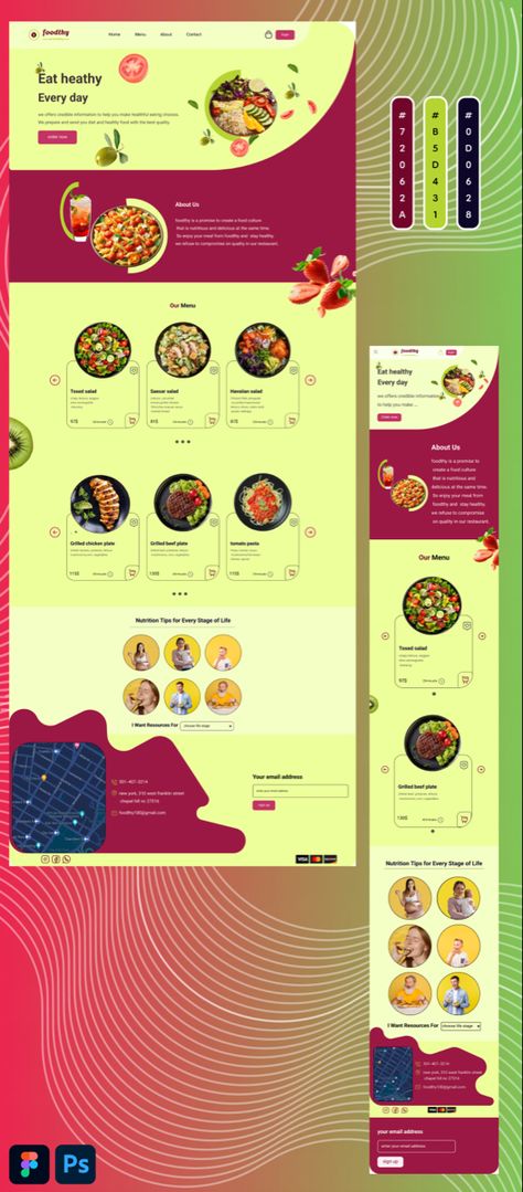 #web design #ui/ux design #visual design #prototype #healthy food
Healthy food web design
Figma Web Design Wireframe, Wireframe Website, Ui Ux Website, Prototype Design, Food Website, High Fidelity, Design Ui, Wireframe, Design Web