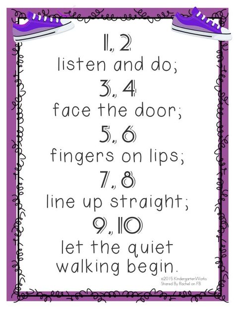 5 Quick Hallway Transitions {Printable} - KindergartenWorks: 1,2,3,4 Preschool Transitions, Peraturan Kelas, Transition Songs, Kindergarten Songs, Classroom Songs, Ideas For Classroom, School Songs, Preschool Class, Preschool Songs