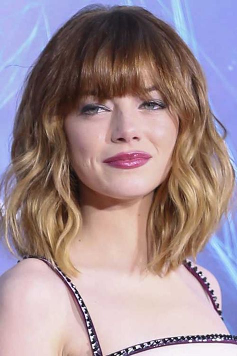 20 Short Wavy Hairstyles With Bangs | Short Hairstyles ... Wavy Bob With Fringe, Wavy Hairstyles Short, Straight Bangs Hairstyles, Fringe Blonde, Shoulder Length Hair With Bangs, Bob With Fringe, Wavy Bob, Wavy Hairstyles, Short Fringe