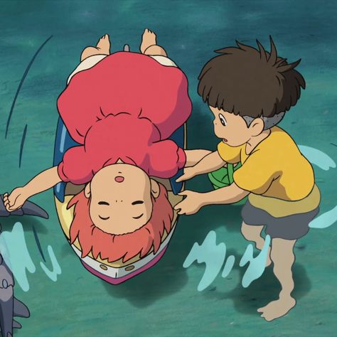 Ponyo Screen Caps, Ponyo Pfp, Ponyo Anime, Ghibli Icons, Studio Ghibli Films, Art Studio Ghibli, Toro Inoue, Studio Ghibli Characters, Ghibli Studio