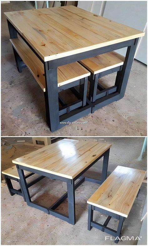 Wood Pallet Tables, Pallet Furniture Designs, Wooden Pallet Furniture, Pallet Decor, Diy Furniture Easy, Wood Pallet Projects, Into The Woods, Diy Pallet Projects, Metal Furniture