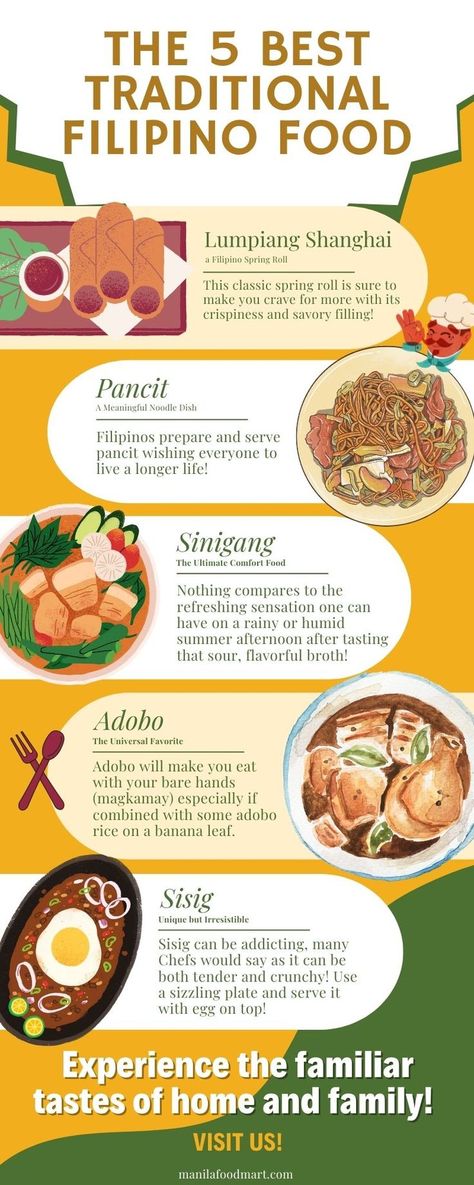 best filipino food Filipino Food Menu, Philapino Recipes, Traditional Filipino Food, Manila Food, Filipino Restaurant, Filipino Dish, Food Infographic, Filipino Culture, Filipino Dishes