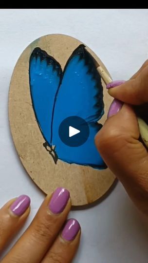 How to Paint Butterfly with Two Different Colors 🦋 #facbookreels | Little Rocks | Goodmorning Pancake · Getup Butterfly Painting On Rocks, How To Paint A Butterfly, Simple Butterfly Painting, Paint Butterfly, Turtle Painted Rocks, Simple Butterfly, Rock Painting Ideas Easy, Turtle Painting, Butterfly Painting