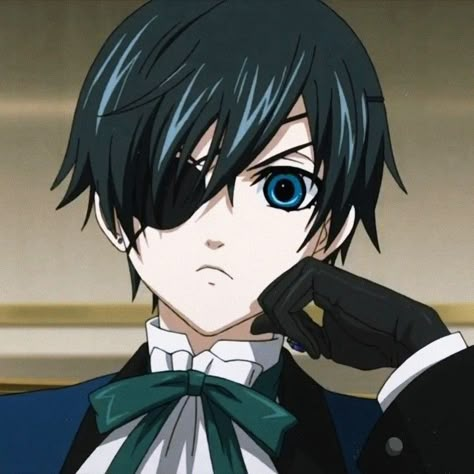 Ciel Phantomhive Icon, Black Hair And Blue Eyes, Ciel Phantomhive, Anime Character, Blue Eyes, Black Hair, Anime, Hair, Blue