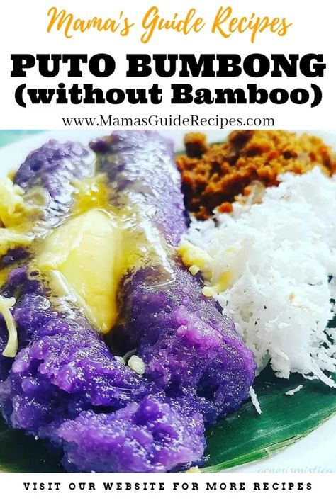 Puto Bumbong (without Bamboo) Putobumbong At Bibingka, Putobumbong Recipe, Beef Tapa Recipe Filipino, Philippine Desserts, Filipino Desert, Filipino Kakanin, Bibingka Recipe, Food Filipino, Filipino Christmas