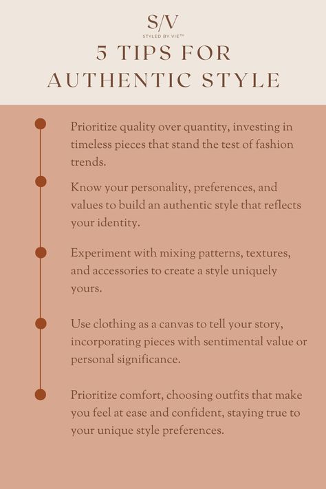 Explore 5 transformative tips to express your true self through fashion. From embracing your unique silhouette to curating a wardrobe that speaks volumes about YOU, these tips will redefine your style journey. Elevate your authenticity and step into a world where fashion is an extension of your beautiful, genuine self. 👗✨ #AuthenticStyle #FashionTips #ExpressYourself Elegant Tips How To Be, How To Be A Fashion Designer Tips, How To Improve Your Fashion Sense, Personal Stylist Tips, How To Be Sophisticated Tips, Slim Your Face, Hourglass Style, Chocolate Haystacks, Classic Style Icons