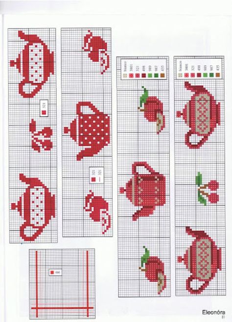 ulka1104.gallery.ru watch?ph=bKDQ-fKXGD&subpanel=zoom&zoom=8 Cross Stitch Kitchen, Pola Kristik, Cross Stitch Bookmarks, Mini Cross Stitch, Cross Stitch Borders, Free Cross Stitch, Filet Crochet, Cross Stitch Charts, Counted Cross Stitch Patterns