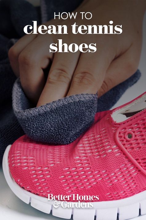 Get those kicks looking (and smelling) fresh again. Clean Sneakers Diy, Tennis Shoe Cleaner Diy, Diy Shoe Cleaner Sneakers, Cleaning Sneakers Diy, How To Clean Tennis Shoes By Hand, How To Clean Cloth Shoes, How To Clean Mesh Sneakers, How To Wash Tennis Shoes, How To Clean Shoes Sneakers