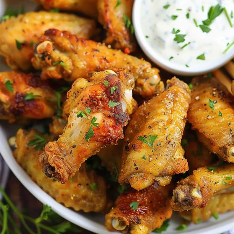 BREAKFAST - CookiesPedia Dill Pickle Ranch Chicken Wings, Dill Pickle Wings, Pickle Wings, Dill Pickle Chicken Wings, Dill Pickle Ranch, Pickle Ranch, Ranch Chicken Wings, Dill Pickle Juice, Best Chicken Wing Recipe