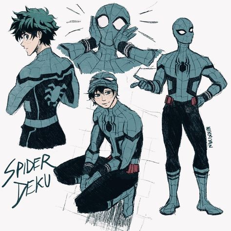 Spiderman Art Sketch, Bakugou Manga, Boku No Hero Academia Funny, Superhero Design, Anime Crossover, Spiderman Art, My Hero Academia Episodes, 영감을 주는 캐릭터, Hero Academia Characters