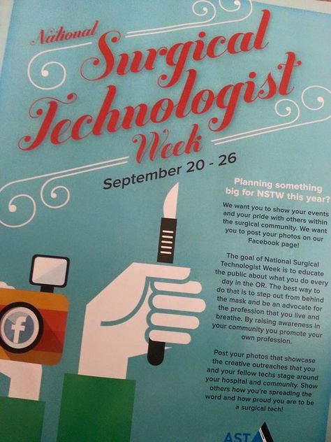 Surgical Tech Week 2015! Surgical Tech Week, Surgical Technologist Week, Scrub Tech, Surgical Technologist, Surgical Tech, Tech Week, Scrub Life, Something Big, New Career