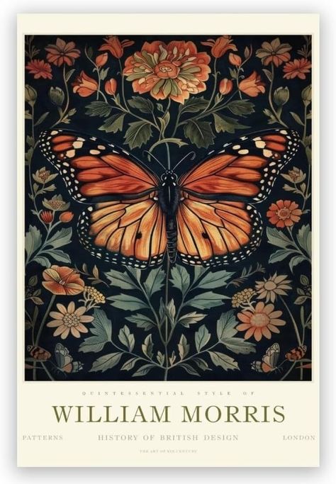 Amazon.com: William Morris Bee Canvas Wall Art Prints Nature-Inspired Botanical Flower Posters Vintage Bumble Bee Animal Wall Decor for Office Living Room Bedroom Decor Aesthetic 8x12in Unframed: Posters & Prints William Morris Poster, Butterfly Artwork, Wall Art Aesthetic, William Morris Art, Butterfly Illustration, Textile Wall Art, Animal Wall Decor, Aesthetic Decor, Butterfly Wall Art