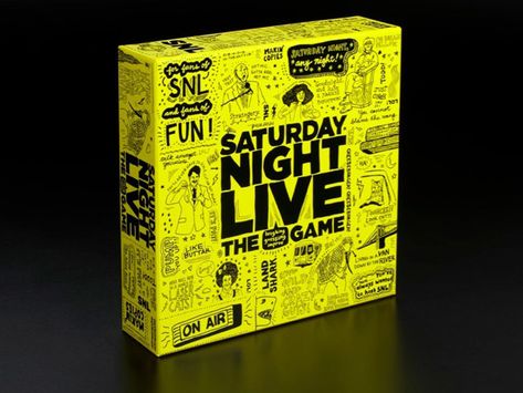 Saturday Night Live: The Game on Packaging of the World - Creative ... Beautiful Packaging Design, Board Game Box, Board Game Design, Toy Packaging, Packing Design, Games Box, Night Live, Creative Packaging Design, Creative Packaging