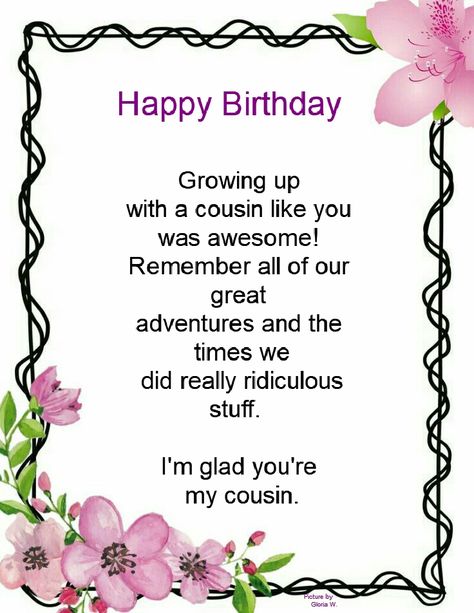 Quotes For Cousins Birthday, Cute Birthday Cards For Cousin, Cousin Birthday Card Ideas, Happy Birthday For Cousin, Happy Birthday Dear Cousin, Happy Birthday Cousin Girl, Happy Birthday Cousin Quotes, Happy Birthday To My Cousin, Happy Birthday Cousin Female