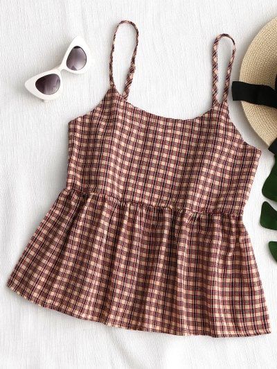 Brown Cami, Fashion Tops Blouse, Trendy Fashion Tops, Crop Top Outfits, Fashion Attire, Cute Style, Girls Fashion Clothes, Teen Fashion Outfits, Tops For Women