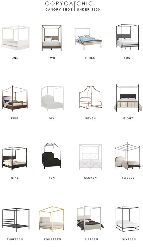 All of our favorite canopy beds on a budget. Want a canopy bed for less than $900? Here are our picks! copycatchic luxe living for less budget home decor and design Double Bed Designs Wooden, Bed Designs Wooden, Beautiful Bed Designs, Budget Home Decor, Double Bed Designs, Canopy Beds, Canopy Bed Frame, Nice Homes, Canopy Bedroom