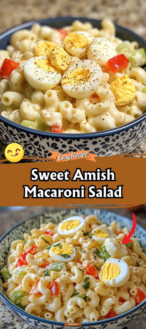 Sweet Amish Macaroni Salad Sweet Pickle Macaroni Salad, Mac And Pea Salad, Easy Macaroni Salad With Eggs, Amish Pasta Salad 12 Tomatoes, Amish Pasta Salad Recipes, Small Batch Macaroni Salad, Sweet Amish Macaroni Salad, Dressing For Macaroni Salad, Kfc Macaroni Salad