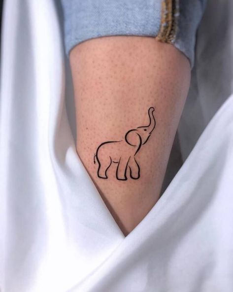 1. Elephant outline Elephant Tattoos Simple, Abstract Elephant Tattoo, Elephant Outline Tattoo, Fine Line Elephant Tattoo, Tattoo Ideas Elephant, Hana Tattoo, Simple Elephant Tattoo, Small Elephant Tattoo, Baby Elephant Tattoo