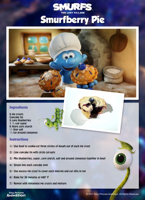 Cartoon Food Recipes Disney Movies, Smurfs Village, Foods From Movies, Disney Movie Recipes, Disney Food From Movies, Disney Recipes From Movies, Movie Recipes, Disney Food Recipes Movies, Movie Food