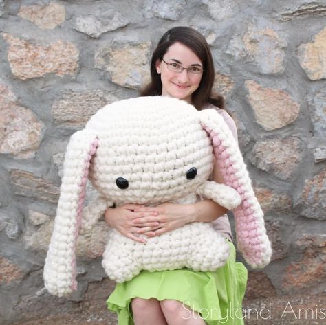 PATTERN: Extreme Amigurumi Blossom the Bunny Crocheted Bunny | Etsy Australia Easy Crochet Animals, Crochet Mignon, Confection Au Crochet, Crochet Pillow Pattern, Crochet Bunny Pattern, Kawaii Crochet, Crochet Simple, Crochet Pillow, Fun Crochet Projects