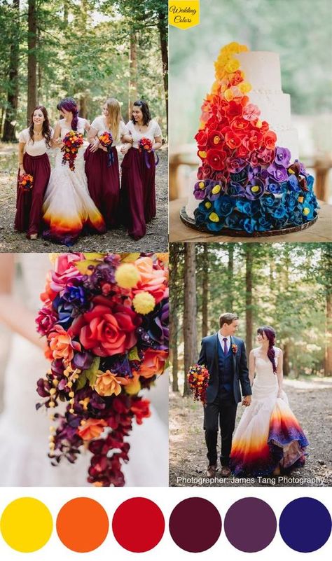 #reallove weddings,  like and repin, Noel Music , Noelito Flow  http://www.twitter.com/noelitoflow http://www.facebook.com/noelitoflow http://www.instagram.com/noelitoflow Dye Wedding Dress, Gaun Abad Pertengahan, Boda Mexicana, Rainbow Wedding, Sunset Wedding, Cute Wedding Ideas, Summer Wedding Dress, Wedding In The Woods, Wedding Color Schemes