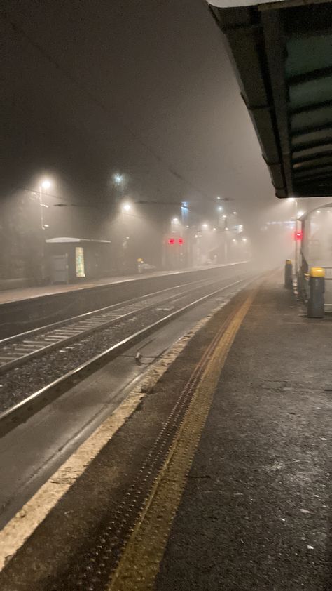 Train Station Reference, Abandoned Train Station Aesthetic, Liminal Train Station, Dark Train Station, Empty Train Station, Rain Core, Lucky Aesthetic, Train Station Art, Fools Journey