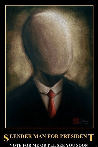 Slender Man for President ..awwww yeahhhhhh buddyyyy xD Suit Drawing, Man Painting, Faceless Men, Slender Man, Creepypasta Characters, Slenderman, Cool Paintings, Magical Places, Long Legs