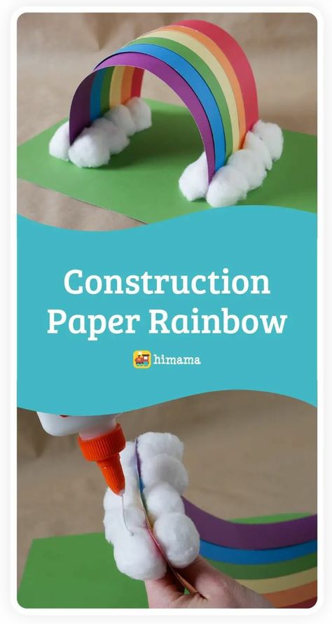 Rainbow Activity, Diy Paper Art, Rainbow Activities, Rainbow Craft, Paper Rainbow, Construction Paper Crafts, Daycare Activities, Rainbow Crafts, Paper Crafts For Kids