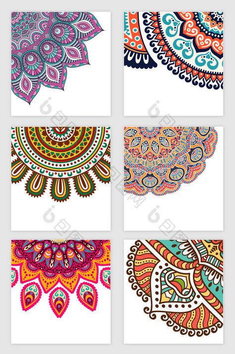 6 vector traditional classical patterns. #pikbest #background #design #free #download #printable Traditional Designs Pattern, Mandala Art Printables, Traditional Mandala Art, Mandala Art Colorful Patterns, Traditional Design Pattern, Mandala Print Pattern, Traditional Pattern Design, Mandala Wallpaper, Design Pattern Art