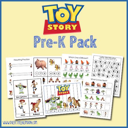 Holiday and other Pre K Learning and activity Packets (all free downloading) Disney Activities, Disney Classroom, Toy Story Theme, Big Moon, Pattern Sheet, Story Activities, Pre K Activities, Tot School, Vocabulary Cards