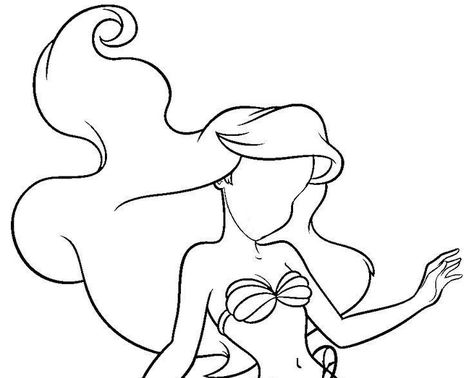 Ariel Outline, Disney Characters Outline, Disney Princess Outline, Princess Kids Room, Character Outline, Disney Lines, Disney Sleeve, Disney Canvas, Disney Drawings Sketches