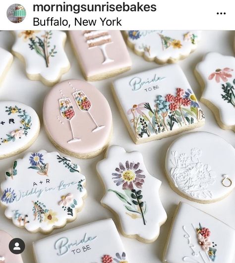 Wildflower Cookies, Customized Cookies, Floral Bridal Shower Theme, Watercolor Cookies, Wedding Shower Cookies, Bridal Cookies, Royal Icing Flowers, Paint Cookies, Bridal Shower Cookies