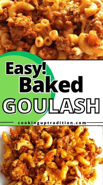 Easy Baked Goulash Gulosh Recipe, Baked Goulash, Classic Goulash Recipe, Classic Goulash, Cheese And Bread, Bread Crumbs Recipe, Vanilla Cream Filling, Beef Goulash, Quick Pasta