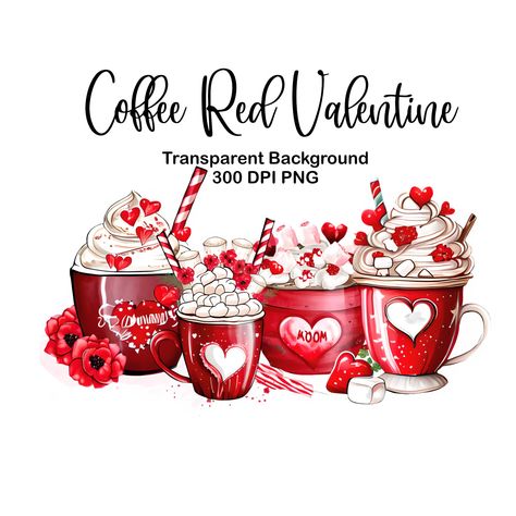 Goodnotes Stickers, Coffee Valentines, Red Coffee, Coffee Png, Valentine Png, Valentine Clipart, Brewed Coffee, Coffee Brewing, Coffee Lovers