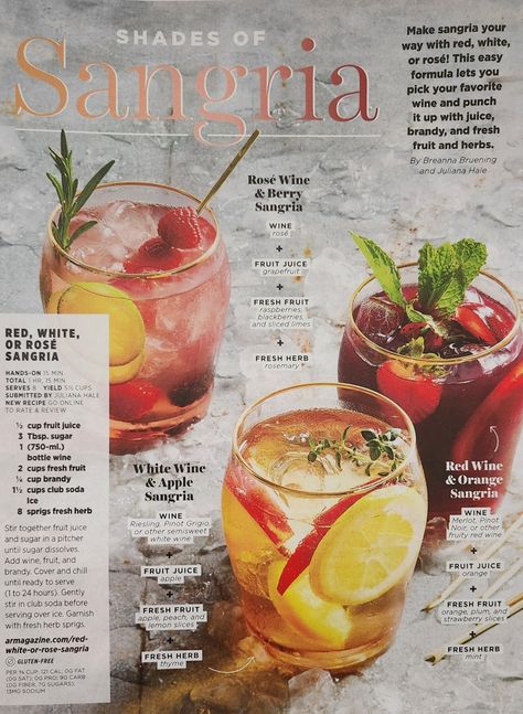 Sangria Recipes Sangria White Wine, Sangria Red Wine, Sangria White, Orange Sangria, Rosé Sangria, How To Make Sangria, Berry Sangria, Apple Sangria, Sangria Red