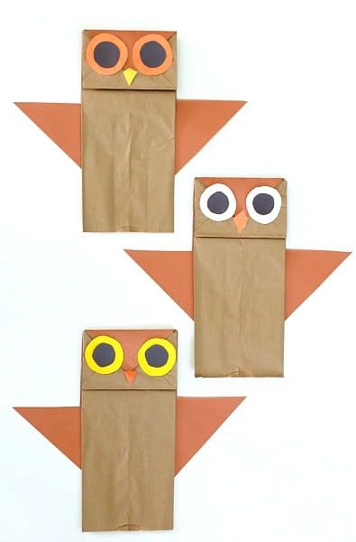 Owl Crafts Kids, Owl Crafts Preschool, Art And Craft With Paper, Easy Art And Craft, Autumn Preschool Theme, Craft With Paper, Fall Bulletin Board, Owl Craft, Bags To Make